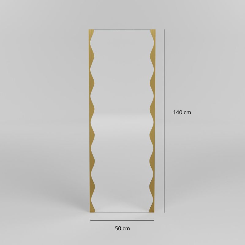 Casa si Gradina - Decoratiuni - Oglinzi - Oglinda, Hanah Home, metal, auriu, 50x140 cm - Infinity.ro