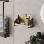 Casa si Gradina - Mobilier - Biblioteci si rafturi - Rafturi - Raft de perete, Hanah Home, lemn, auriu, 40x20x19 cm - Infinity.ro