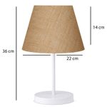 Casa si Gradina - Corpuri si surse de iluminat - Veioze si lampi - Veioze - Veioza, Opviq, metal, crem si alb, capac iuta, 36 cm - Infinity.ro
