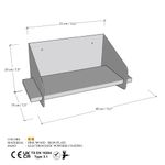 Casa si Gradina - Mobilier - Biblioteci si rafturi - Rafturi - Raft de perete, Hanah Home, lemn, auriu, 40x20x19 cm - Infinity.ro