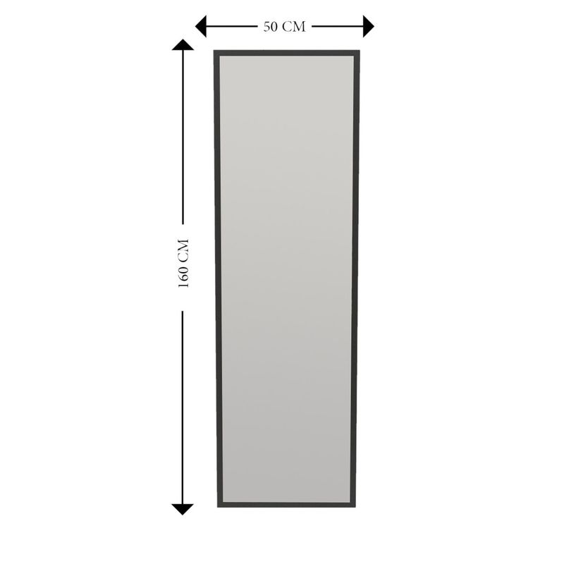 Casa si Gradina - Decoratiuni - Oglinzi - Oglinda de podea, Hanah Home, mdf, negru, 50x160x2.2 cm - Infinity.ro