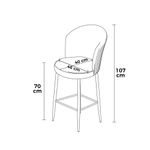 Casa si Gradina - Mobilier - Scaune si fotolii - Scaune - Set scaune de bar, Hanah Home, metal, piele ecologica, gri, negru, 46x40x107 cm, 4 bucati - Infinity.ro