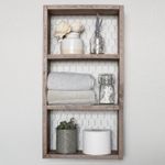 Casa si Gradina - Mobilier - Biblioteci si rafturi - Rafturi - Raft de perete, Hanah Home, lemn de molid, nuc, 30x60x9 cm - Infinity.ro