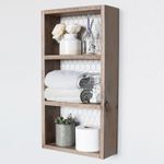 Casa si Gradina - Mobilier - Biblioteci si rafturi - Rafturi - Raft de perete, Hanah Home, lemn de molid, nuc, 30x60x9 cm - Infinity.ro
