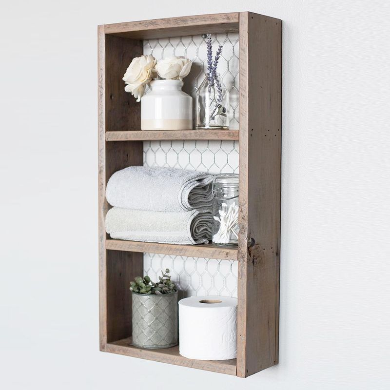 Casa si Gradina - Mobilier - Biblioteci si rafturi - Rafturi - Raft de perete, Hanah Home, lemn de molid, nuc, 30x60x9 cm - Infinity.ro
