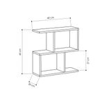 Casa si Gradina - Mobilier - Mese si birouri - Mese living - Masuta laterala, Hanah Home, pal melaminat, stejar, 60x60x20 cm - Infinity.ro
