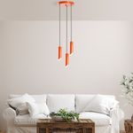 Casa si Gradina - Corpuri si surse de iluminat - Lustre si pendule - Candelabru, Opviq, metal, portocaliu, diametru 40 cm, inaltime reglabila 75-114 cm - Infinity.ro