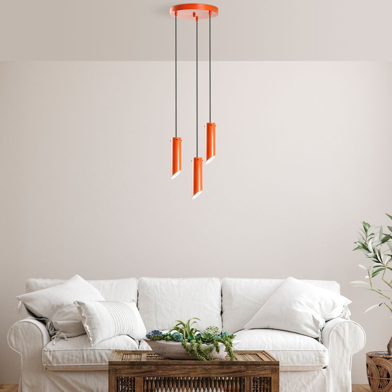 Casa si Gradina - Corpuri si surse de iluminat - Lustre si pendule - Candelabru, Opviq, metal, portocaliu, diametru 40 cm, inaltime reglabila 75-114 cm - Infinity.ro