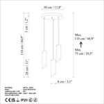 Casa si Gradina - Corpuri si surse de iluminat - Lustre si pendule - Candelabru, Opviq, metal, portocaliu, diametru 40 cm, inaltime reglabila 75-114 cm - Infinity.ro