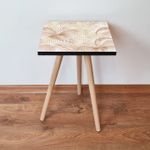 Casa si Gradina - Mobilier - Mese si birouri - Masute de cafea - Masuta laterala, Hanah Home, mdf, alb camel, 35x35x42 cm - Infinity.ro