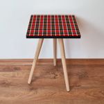 Casa si Gradina - Mobilier - Mese si birouri - Mese living - Masuta laterala, Hanah Home, mdf, rosu negru galben, 35x35x42 cm - Infinity.ro