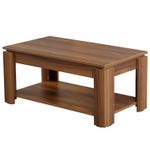 Casa si Gradina - Mobilier - Mese si birouri - Masute de cafea - Masuta de cafea, Hanah Home, pal melaminat, nuc, 104x56x47 cm - Infinity.ro