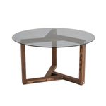 Casa si Gradina - Mobilier - Mese si birouri - Masute de cafea - Masuta de cafea, Hanah Home, sticla securizata, fumuriu, 75x75x40 cm - Infinity.ro
