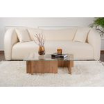 Casa si Gradina - Mobilier - Mese si birouri - Masute de cafea - Masuta de cafea, Hanah Home, sticla calita si pal melaminat, pin atlantic, 105x65x30 cm - Infinity.ro