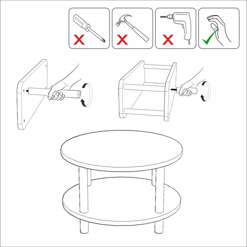 Casa si Gradina - Mobilier - Mese si birouri - Masute de cafea - Masuta de cafea, Hanah Home, pal melaminat, pin atlantic, 70x43.7 cm - Infinity.ro