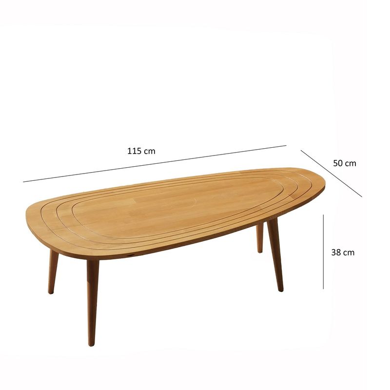Casa si Gradina - Mobilier - Mese si birouri - Masute de cafea - Masuta de cafea, Hanah Home, lemn de pin si fag, teak, 115x50x38 cm - Infinity.ro
