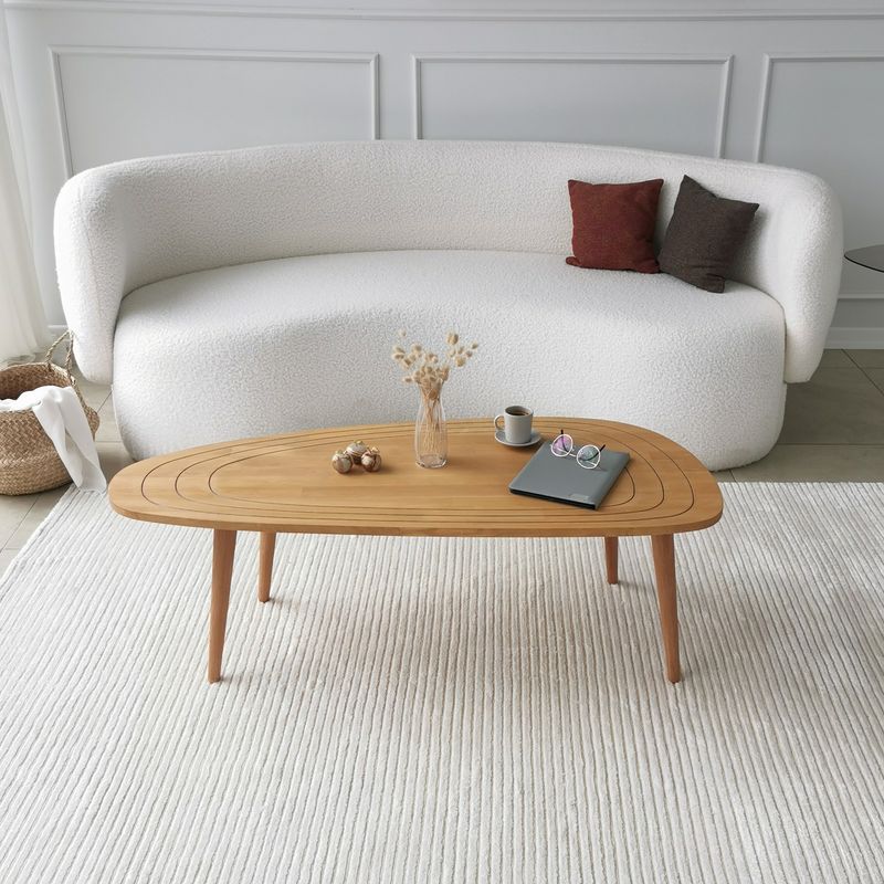 Casa si Gradina - Mobilier - Mese si birouri - Masute de cafea - Masuta de cafea, Hanah Home, lemn de pin si fag, teak, 115x50x38 cm - Infinity.ro