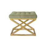 Casa si Gradina - Mobilier - Scaune si fotolii - Tabureti - Puf, Atelier Del Sofa, metal, auriu verde, 42x50x40 cm - Infinity.ro