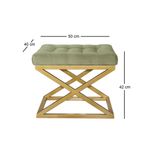 Casa si Gradina - Mobilier - Scaune si fotolii - Tabureti - Puf, Atelier Del Sofa, metal, auriu verde, 42x50x40 cm - Infinity.ro