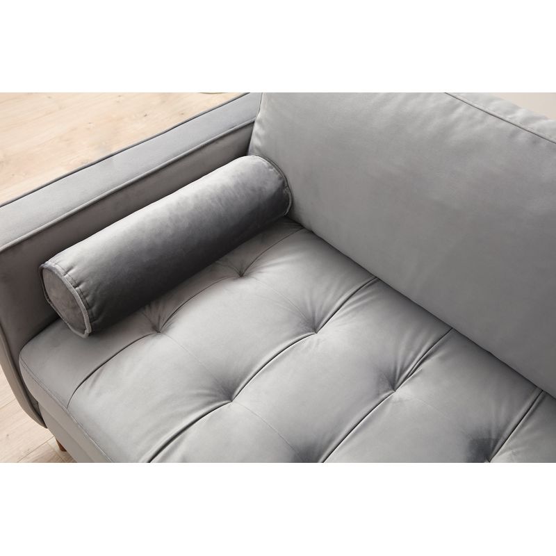 Casa si Gradina - Mobilier - Canapele si coltare - Canapele - Canapea 3 locuri, Atelier Del Sofa, lemn fag, gri deschis, 215x90x70 cm - Infinity.ro