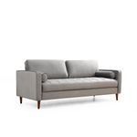 Casa si Gradina - Mobilier - Canapele si coltare - Canapele - Canapea 3 locuri, Atelier Del Sofa, lemn fag, gri deschis, 215x90x70 cm - Infinity.ro