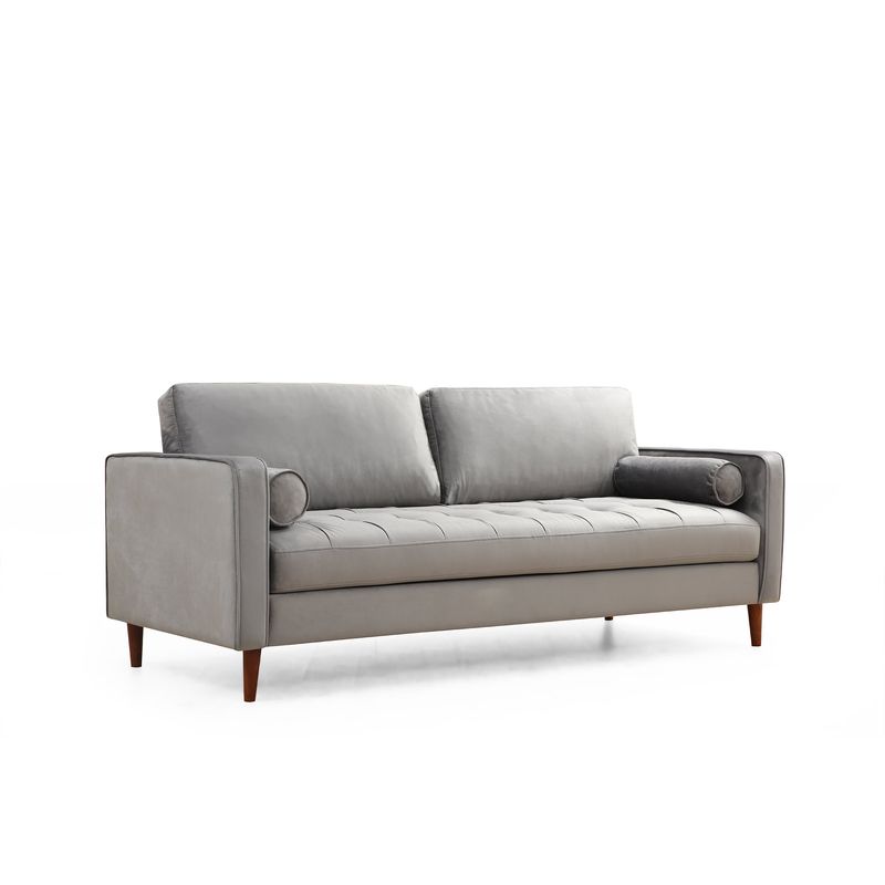 Casa si Gradina - Mobilier - Canapele si coltare - Canapele - Canapea 3 locuri, Atelier Del Sofa, lemn fag, gri deschis, 215x90x70 cm - Infinity.ro