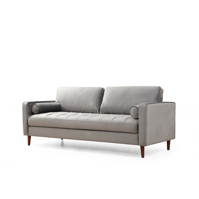 Casa si Gradina - Mobilier - Canapele si coltare - Canapele - Canapea 3 locuri, Atelier Del Sofa, lemn fag, gri deschis, 215x90x70 cm - Infinity.ro