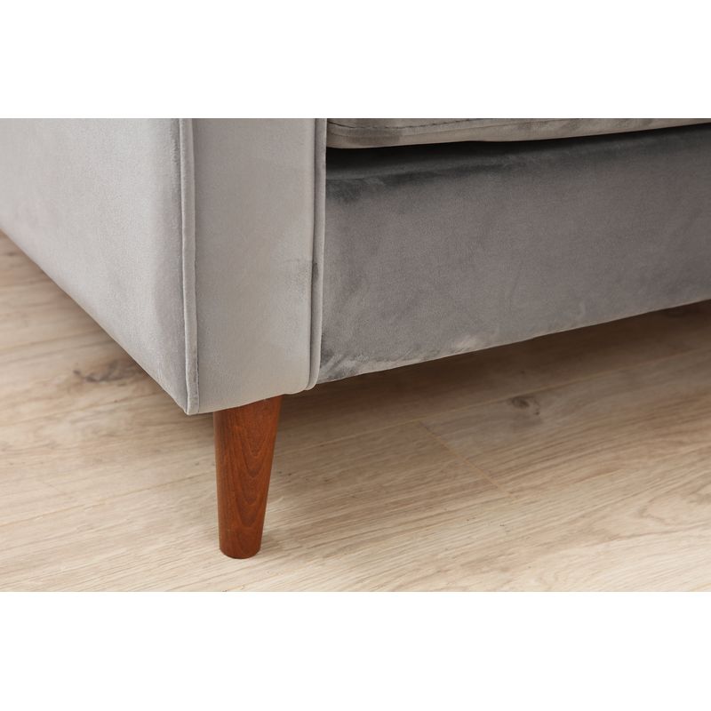 Casa si Gradina - Mobilier - Canapele si coltare - Canapele - Canapea 3 locuri, Atelier Del Sofa, lemn fag, gri deschis, 215x90x70 cm - Infinity.ro