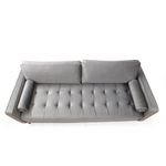 Casa si Gradina - Mobilier - Canapele si coltare - Canapele - Canapea 3 locuri, Atelier Del Sofa, lemn fag, gri deschis, 215x90x70 cm - Infinity.ro
