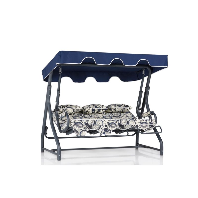 Casa si Gradina - Gradina si terasa - Balansoare si hamace - Balansoare - Balansoar de gradina, Hanah Home, metal, multicolor, 200x165x110 cm, 561CLR1739 - Infinity.ro