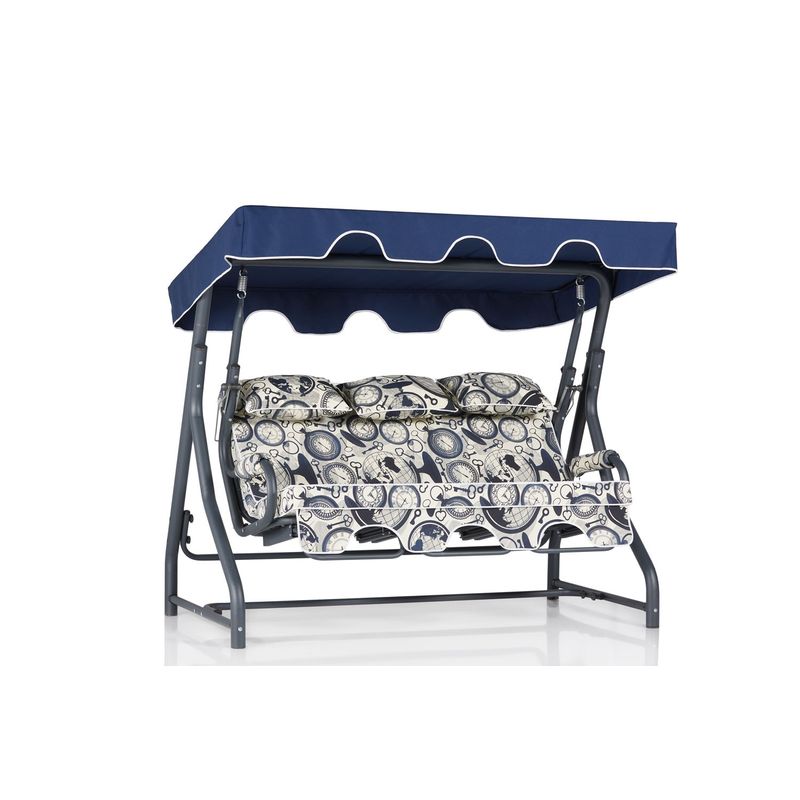 Casa si Gradina - Gradina si terasa - Balansoare si hamace - Balansoare - Balansoar de gradina, Hanah Home, metal, multicolor, 200x165x110 cm, 561CLR1739 - Infinity.ro