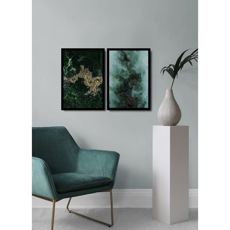 Casa si Gradina - Decoratiuni - Tablouri - Tablou decorativ inramat, Wallxpert, mdf, multicolor, 74x51 cm, set 2 piese, 841APY2111 - Infinity.ro