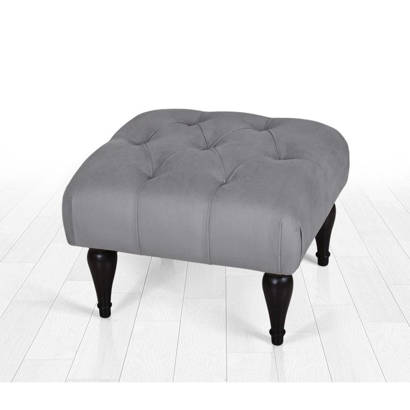 Casa si Gradina - Mobilier - Scaune si fotolii - Tabureti - Puf, Atelier Del Sofa, bumbac si catifea, gri, 51x46x36 cm - Infinity.ro