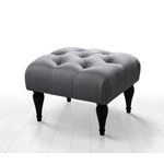 Casa si Gradina - Mobilier - Scaune si fotolii - Tabureti - Puf, Atelier Del Sofa, bumbac si catifea, gri, 51x46x36 cm - Infinity.ro
