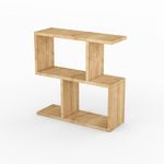 Casa si Gradina - Mobilier - Mese si birouri - Mese living - Masuta laterala, Hanah Home, panou de particule acoperit cu melamina, stejar, 60x60x20 cm - Infinity.ro