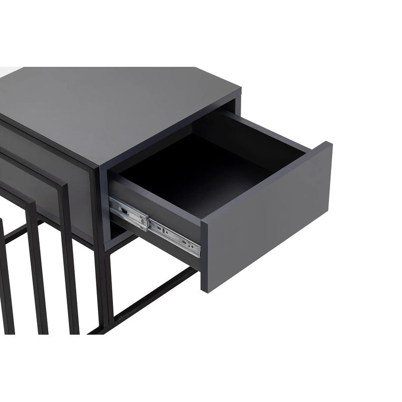 Casa si Gradina - Mobilier - Mese si birouri - Masute de cafea - Masuta de cafea, Hanah Home, pal melaminat, negru, 90x90x37 cm - Infinity.ro