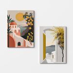 Casa si Gradina - Decoratiuni - Tablouri - Tablou decorativ, Wallxpert, panza, multicolor, 50x70 cm, set 2 bucati, 910NVT1297 - Infinity.ro