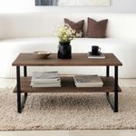 Casa si Gradina - Mobilier - Mese si birouri - Masute de cafea - Masuta de cafea, Hanah Home, lemn masiv de pin, nuc, 85x60x40 cm - Infinity.ro