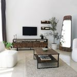 Casa si Gradina - Mobilier - Mese si birouri - Masute de cafea - Masuta de cafea, Hanah Home, lemn masiv de pin, nuc, 85x60x40 cm - Infinity.ro