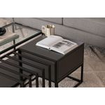 Casa si Gradina - Mobilier - Mese si birouri - Masute de cafea - Masuta de cafea, Hanah Home, pal melaminat, negru, 90x90x37 cm - Infinity.ro