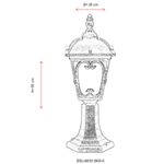 Casa si Gradina - Corpuri si surse de iluminat - Iluminat exterior - Lanterne - Lampa de perete exterior, Opviq, abs, maro, 50x20 cm - Infinity.ro
