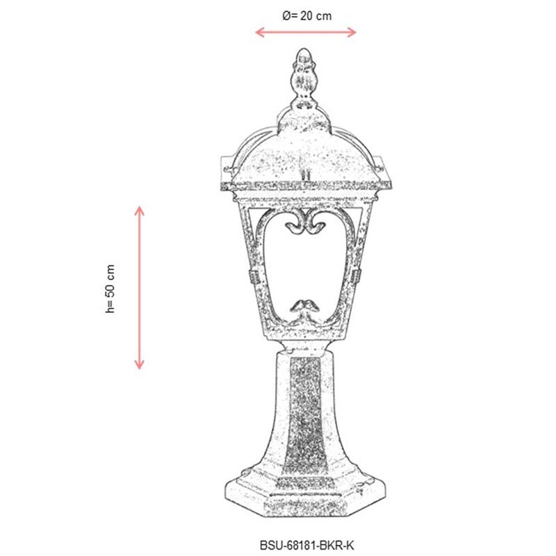 Casa si Gradina - Corpuri si surse de iluminat - Iluminat exterior - Lanterne - Lampa de perete exterior, Opviq, abs, maro, 50x20 cm - Infinity.ro