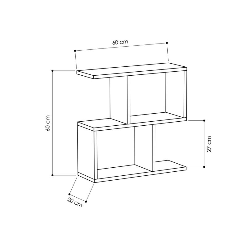 Casa si Gradina - Mobilier - Mese si birouri - Mese living - Masa laterala, Hanah Home, panou de particule cu melamina, antracit, 60x60x20 cm - Infinity.ro