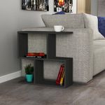 Casa si Gradina - Mobilier - Mese si birouri - Mese living - Masa laterala, Hanah Home, panou de particule cu melamina, antracit, 60x60x20 cm - Infinity.ro
