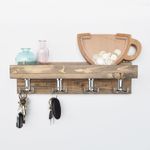 Casa si Gradina - Mobilier - Organizare si depozitare - Cuiere - Raft de bucatarie, Hanah Home, lemn de molid, nuc, 40x11x11 cm - Infinity.ro