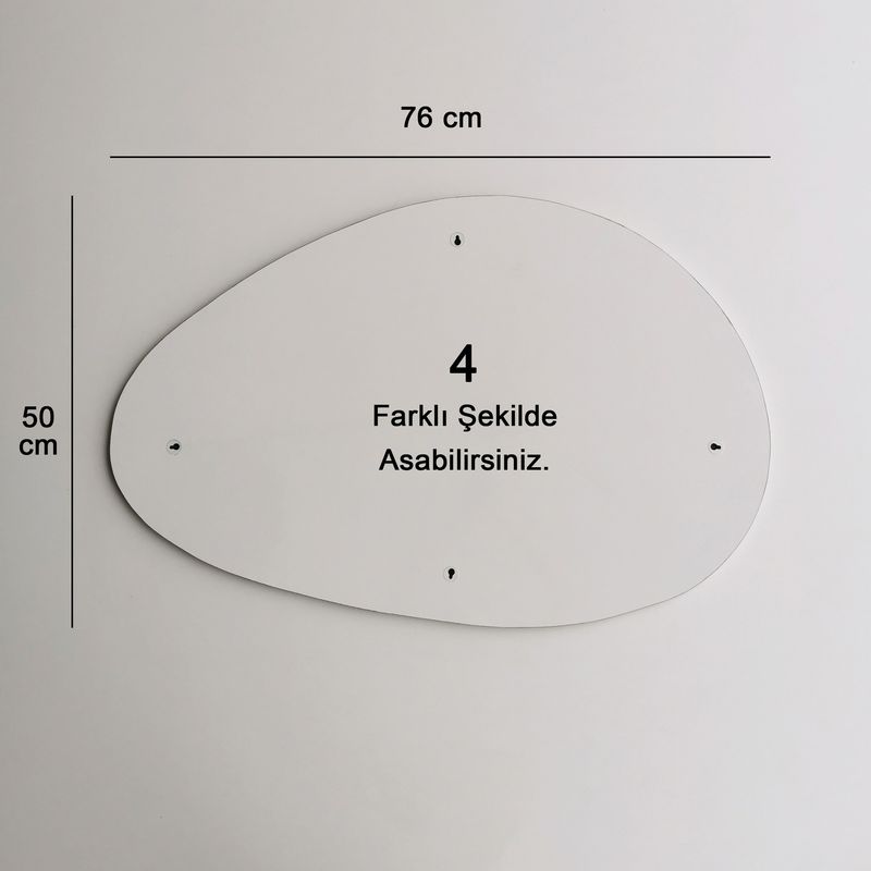 Casa si Gradina - Decoratiuni - Oglinzi - Oglinda, Hanah Home, mdf, alb, 76x50 cm - Infinity.ro