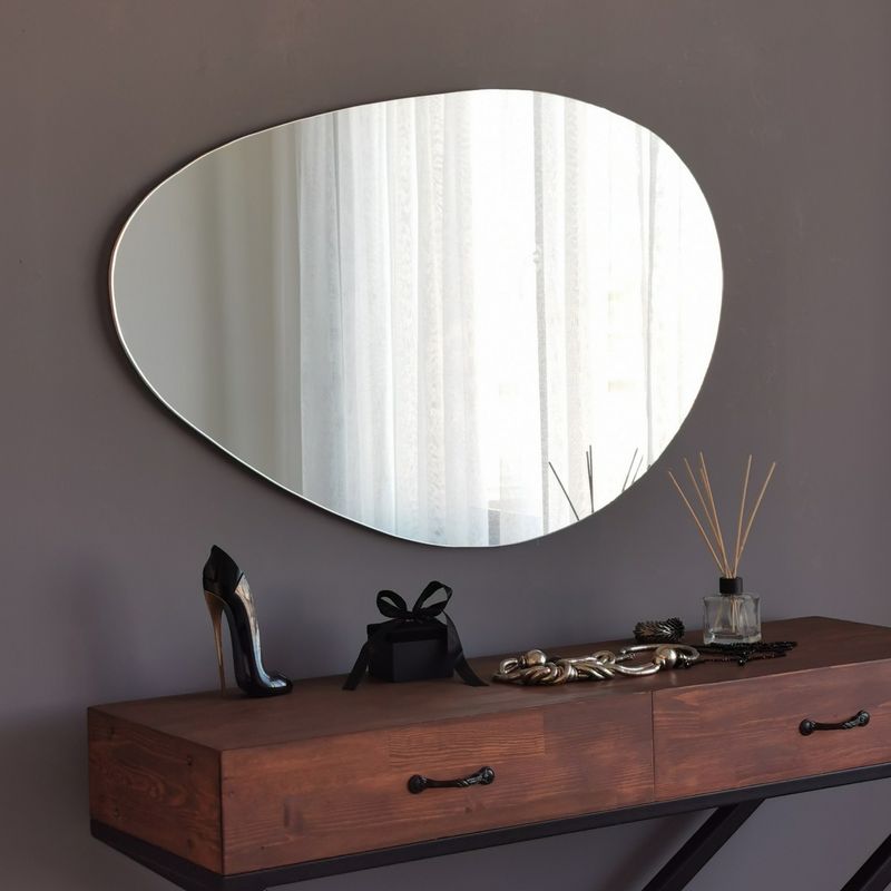 Casa si Gradina - Decoratiuni - Oglinzi - Oglinda, Hanah Home, mdf, alb, 76x50 cm - Infinity.ro