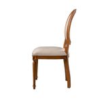 Casa si Gradina - Mobilier - Scaune si fotolii - Scaune - Scaun, Hanah Home, lemn masiv, in, nuc si bej, 48x49x98 cm - Infinity.ro