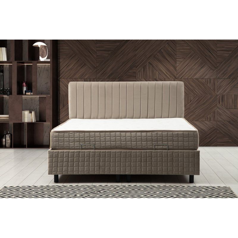 Casa si Gradina - Mobilier - Seturi de mobilier - Seturi dormitor - Set dormitor, Hanah Home, pal melaminat, maro, 160x200 cm - Infinity.ro