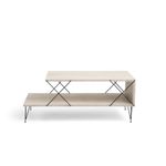 Casa si Gradina - Mobilier - Mese si birouri - Masute de cafea - Masuta de cafea, Hanah Home, pal melaminat, travertin negru, 100x50x40 cm - Infinity.ro